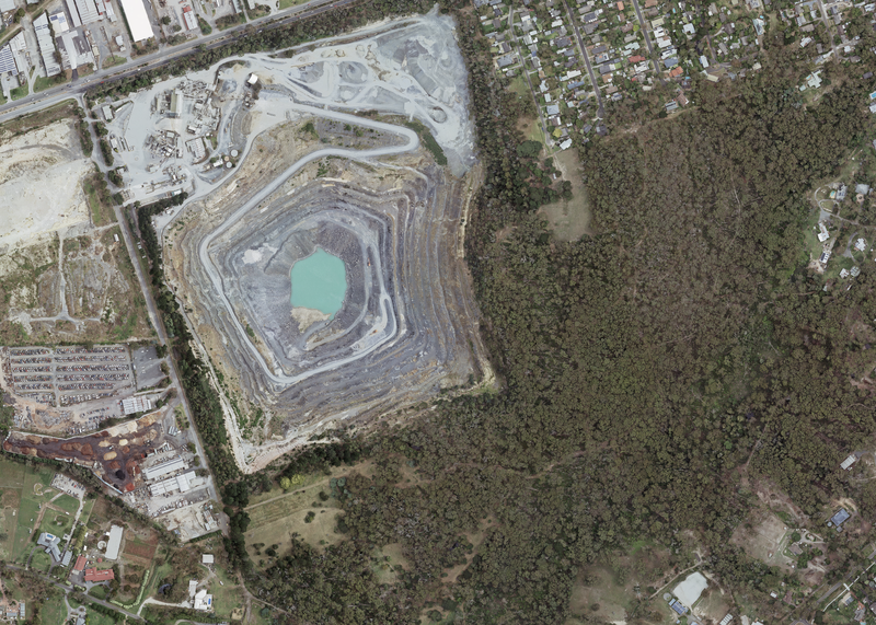 Aerial photograph of Montrose Quarry, (C) 2025 State of Vitoria